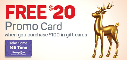 Free $20 Promo Card when you purchase $100 in gift cards.