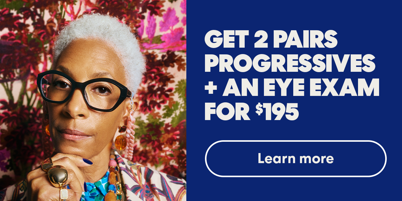 Get 2 pairs of progressives and an exam for $195 at America's Best