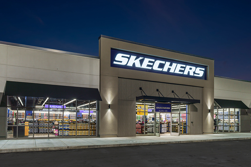 Skechers storefront. Your local shoe store in Sevierville, TN