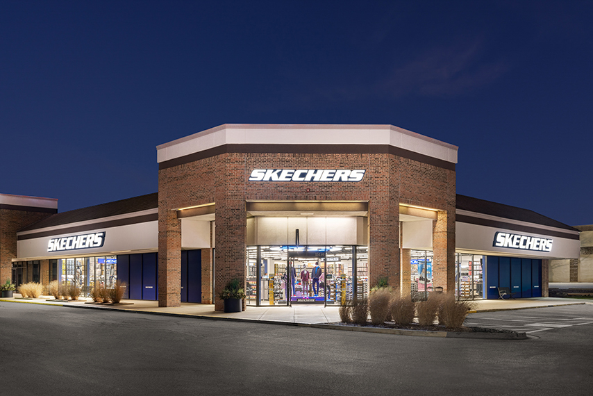 Skechers storefront. Your local shoe store in Orland Park, IL