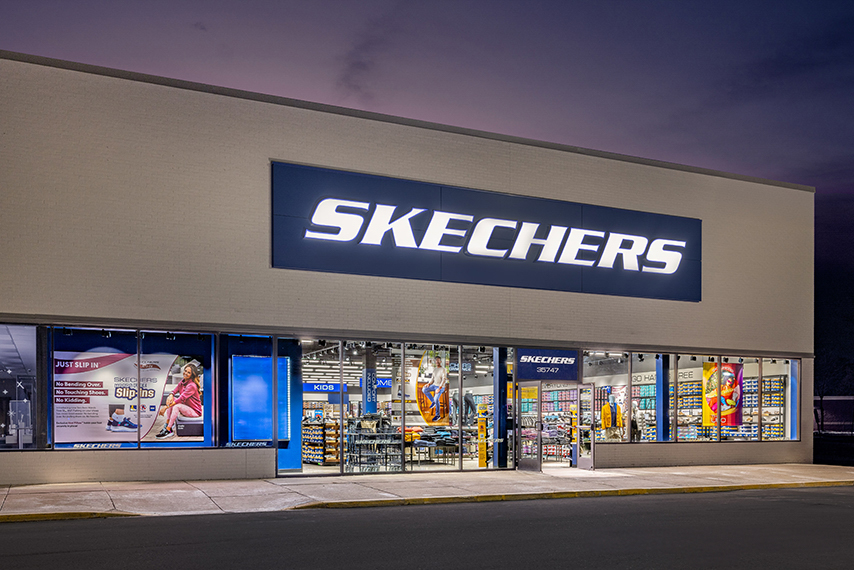 Skechers storefront. Your local shoe store in Westland, MI