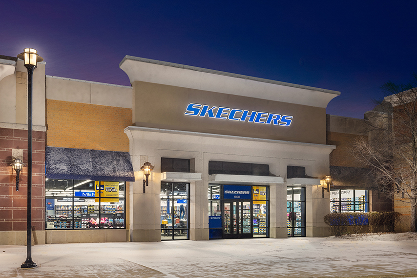 Skechers storefront. Your local shoe store in Algonquin, IL