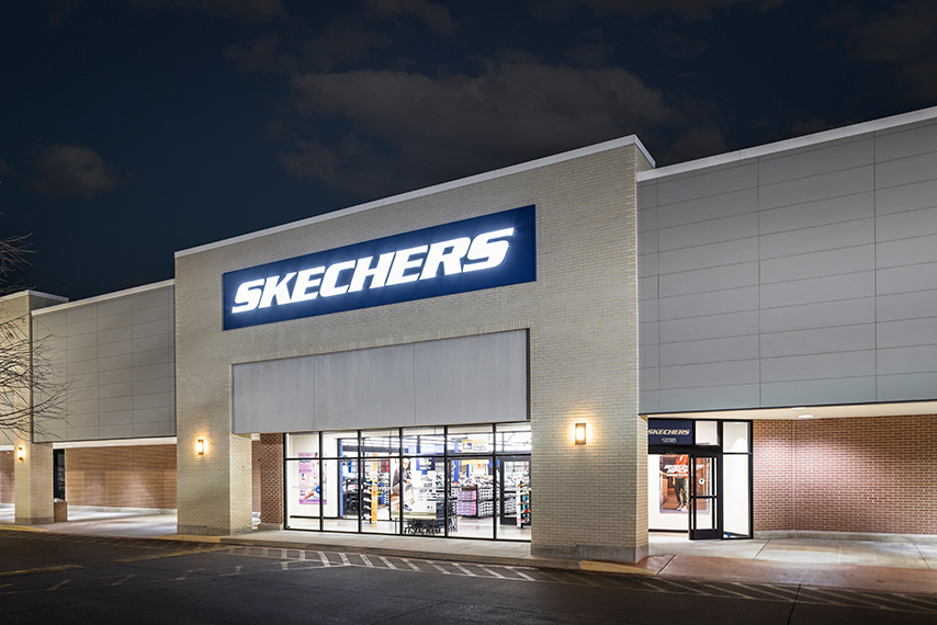 Skechers storefront. Your local shoe store in Garland, TX