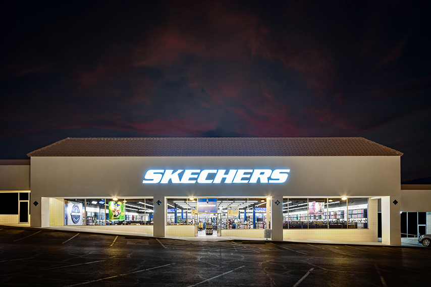 Skechers storefront. Your local shoe store in El Paso, TX
