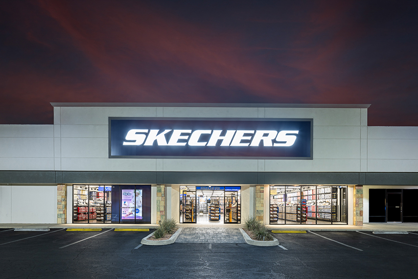 Skechers storefront. Your local shoe store in El Paso, TX