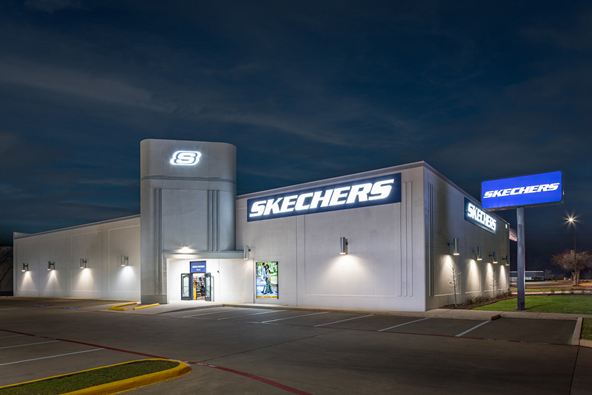 Skechers storefront. Your local shoe store in Mesquite, TX