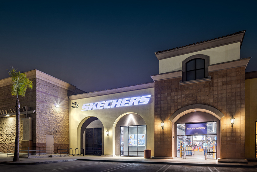 Skechers storefront. Your local shoe store in Walnut Park, CA