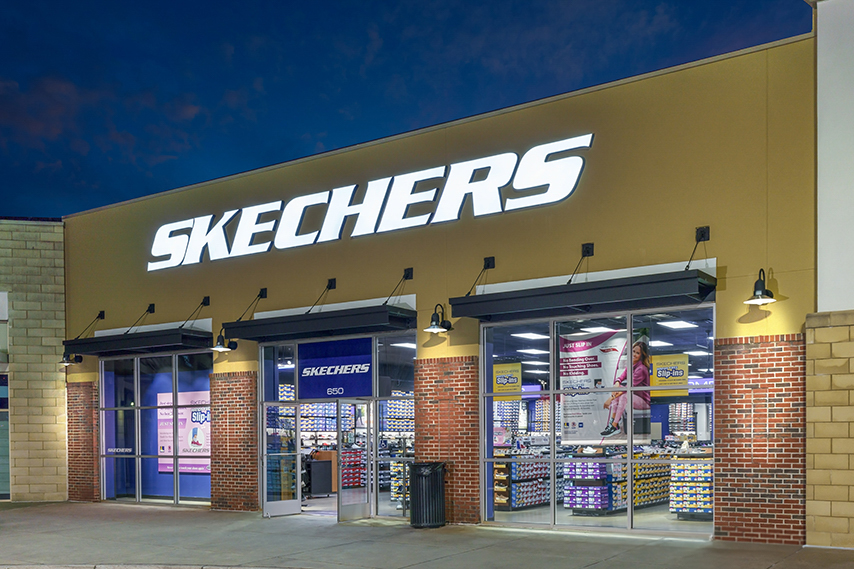 Skechers storefront. Your local shoe store in Canton, GA