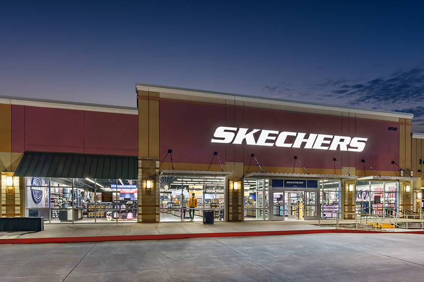 Skechers storefront. Your local shoe store in The Colony, TX