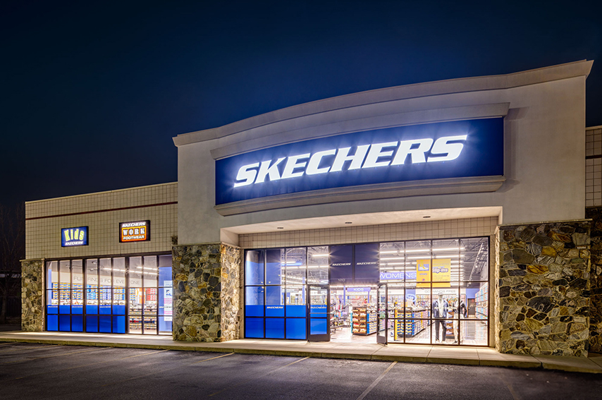 Skechers storefront. Your local shoe store in Centerville, UT